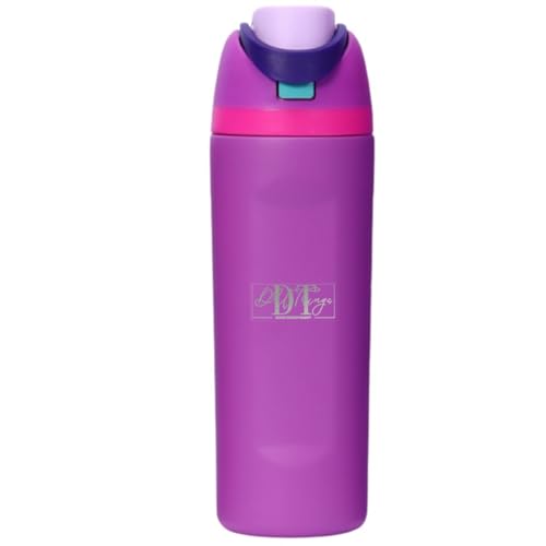 DUTHINGS - DUTHINGS Insulated Stainless Steel Water Bottle with Straw, 24 oz – Leakproof, BPA-Free Reusable Sports & Travel Bottle with Cleaning Brush (Purple) by DUTHINGS - Used condition - US$8.02