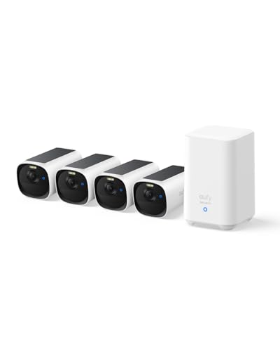 eufy Security E40 4 Kit 4+1 (HomeBase 2), Telecamera Wi-Fi Esterno