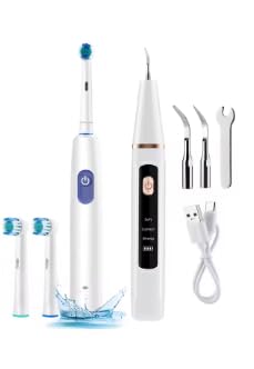 Cepillo de dientes eléctrico para adultos, recargable dental, 3 modos de limpieza, cuidado personal y 3 cabezales de repuesto