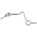 Stanley Hardware S750-490 SAFETY GATE HOOK & EYE 2" - ZINC PLATED CD/3