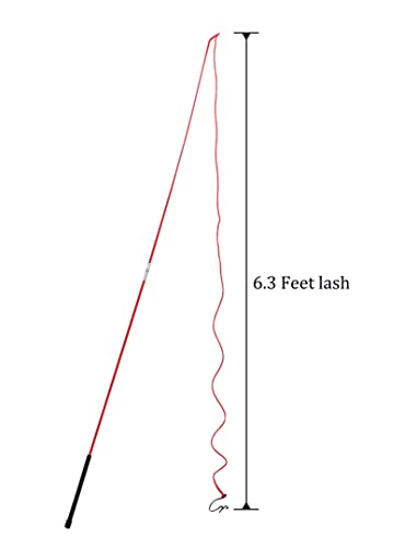 Horse Lunge Whip Training Stick And Whip 5.9 Feet Long Whip+6.3 Feet Drop For Dogs Horses(Can Detachable Into Two Sections) (Red) #TOP2