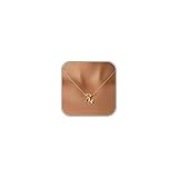 Turandoss M Initial Necklace for Women Gold - 14K Gold Plated January Birthstone Necklace Garnet Letter Pendant Necklaces Name Birthday Gifts for Women Girls Girlfriend Mum Gifts Jewellery