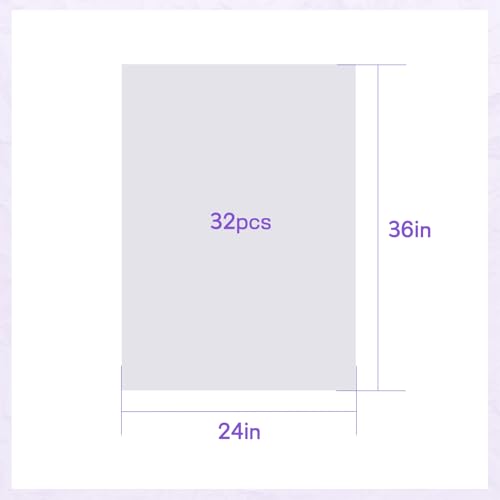 32 Sheets 24" x 36" White Acid-Free Tissue Paper for Storage, Gift Bags, Unbuffered & Lignin Free Archival Paper for Textiles, Clothing, Photos and Dolls