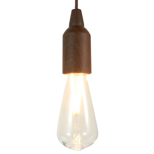 UPKOCH Lámpara de Camping Vintage con Bombilla de Luz Ambiente Batería Portátil Tirador de Cuerda para Exteriores para Senderismo Pesca y Actividades Nocturnas