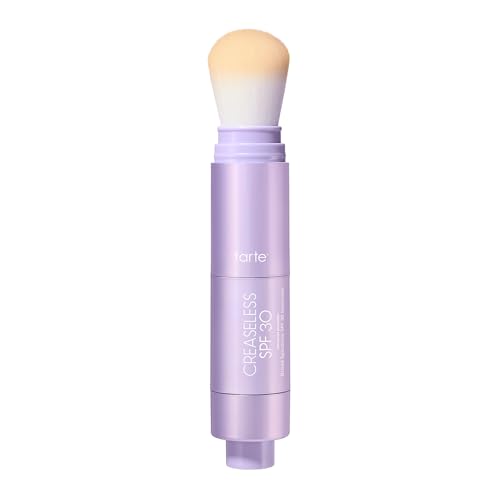 tarte creaseless SPF 30 mineral powder Brush On Sunscreen for Face Body & Hairline Sweat-Resistant 16HR Setting Powder for Makeup & Beach Essentials vegan & cruelty-free translucent