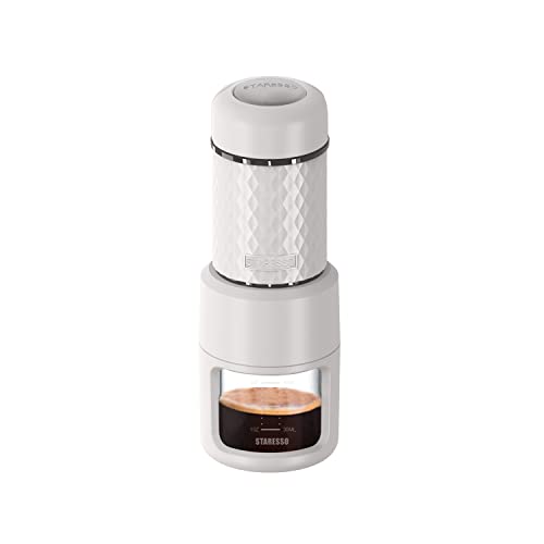 STARESSO Máquina de café espresso portátil SP200, cafetera manual, café molido compatible, cafetera de viaje pequeña que…