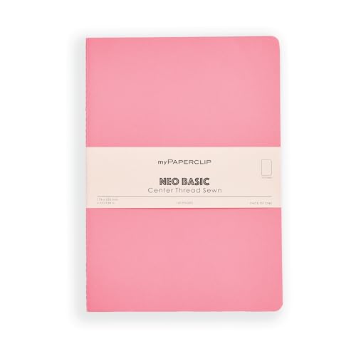 Carnet B5 rose 160 pages blanches papier 80g couverture souple NeoBasic - 2