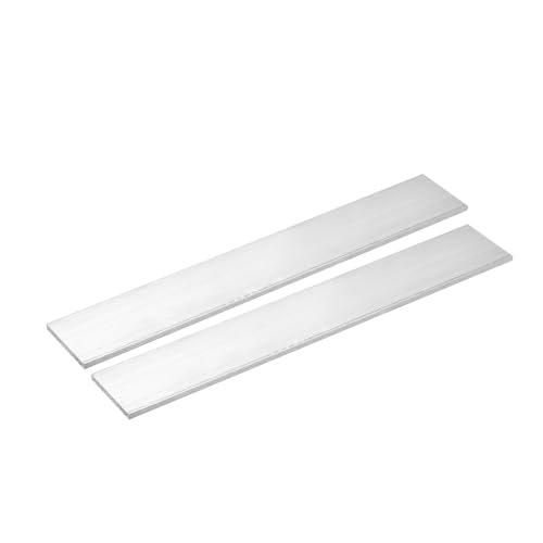 Image of uxcell Square Aluminum Flat Bar, 2Pcs 3 /16 inch Thick 1.8 inch Width 12 inch Length Square Aluminum Bar 6061 Aluminum Flat Plate, 4 x 45 x 305mm T6511 Solid New Mill Stock for Industrial Building