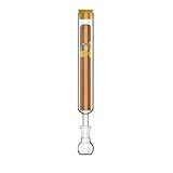 Handmade Glass Cigar Humidor Set – Straight Pipe, Ball Base & Wooden Plug,Cigar Incense Glass Tube Set, Humidity Control, Portable Travel Case for Flavorful Mellowing