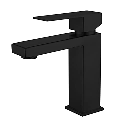 Mitigeur lavabo salle de bain or brossé en acier inoxydable design chic