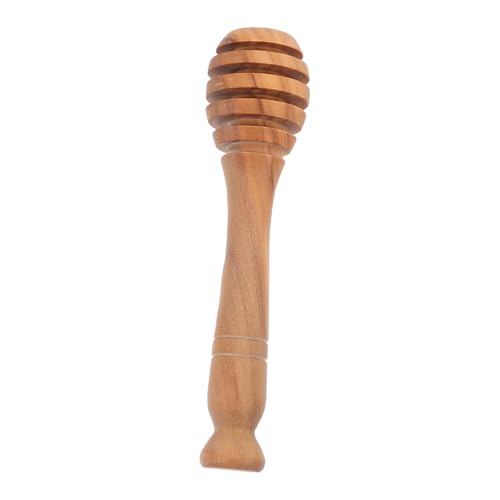 BRIGHTFUFU Honey Stick Portable Honey Stirrer Syrup Stirrer Stick Honey Straws Sticks Wooden Spoon for Jam Stirrer Wand Honey Holder Honey Dipper Olive Wood Light Brown re-usable
