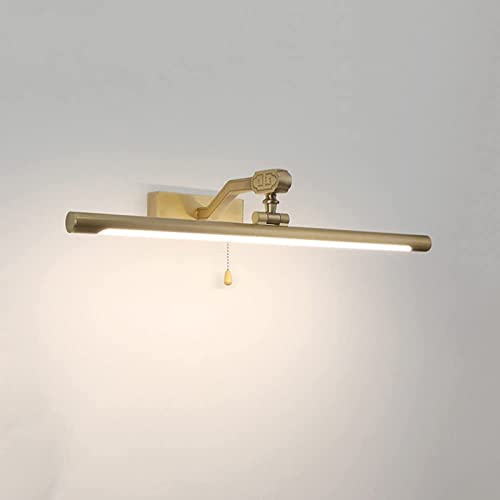 Mirror Light Wall Lamp Retro Mirror Front Lamp LED Bathroom Light, Adjustable Makeup Lighting Over Mirror, Dressing Table Bedroom Cabinet Vanity Wall Sconce, Bronze 75cm Bedside Decor Lamp