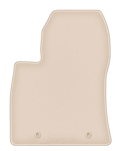 Tapis conducteur velours Hyundai Kona II crossover beige Fortuna sur mesure