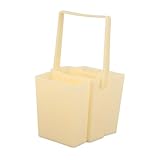 JEWEDECO 1 セット 絵筆洗浄バケツ 区画 左官バケツ 旅行用折りたたみ式バケツ ペイントバケツ シン ーナー 美術 トリプル リンサー 折りたたみ洗面台 絵筆クリーナー 水 Beige