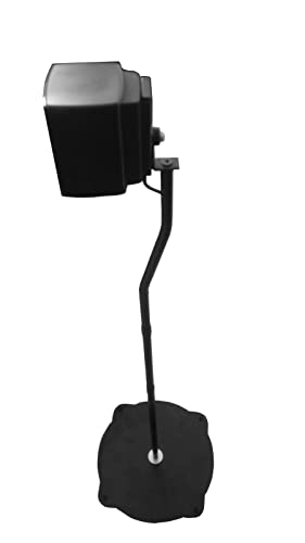 Image of MYL 2 Different Fixed Height Satellite Speaker Stand for Home Theatre Speakers 2.1; 5.1 and 7.1 and Slide Connector for All Kind of Bose Speakers - Pack of 2 Stands (1Pairs) (BS-11) (Black)