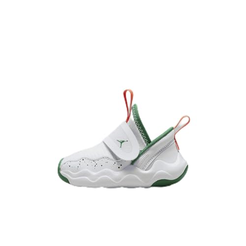 Jordan 23/7 Baby/Toddler Shoes (DQ9294-018, Football Grey/White/Orange Blaze/Pine Green) Size 6