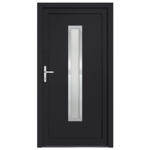 Porte d entrée anthracite 98x190 cm PVC