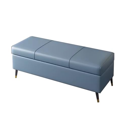 zxhrybh Baul Almacenaje Dormitorio, Reposapies Salon con Almacenamiento, Banco Almacenaje, para Tiendas de Centros Comerciales, Salas de Estar(Blue,55.1in/140cm)