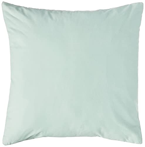 Image of INK+IVY Cario Mid Century Modern Cotton Square Decorative Pillow Sofa Cushion Lumbar, Back Support, 18X18 inch, Geometric Embroidery Blue