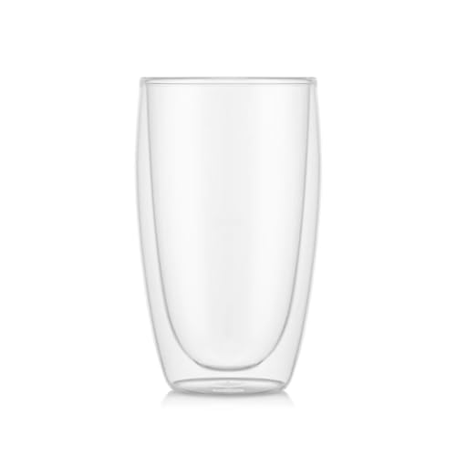Bodum PAVINA Doppelwandige Gläser 2 Stück – 450ml Kaffeetassen – Thermobecher – Spülmaschinenfest – Mundgeblasenes Borosilikatglas – Ansicht 3