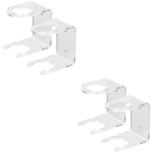 Mikikit 2 Sets Strong Plastic Bat Rack Multi-use Baseball Bat Stand Wall-mounted Storage for Sports Fan