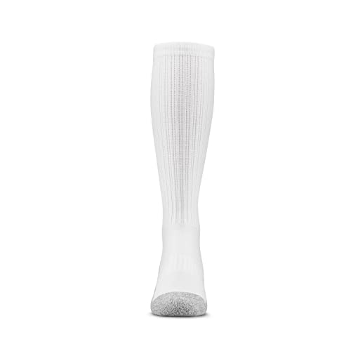 Dr. Comfort Unisex Diabetic Over-the-Calf Socks, Medium, White