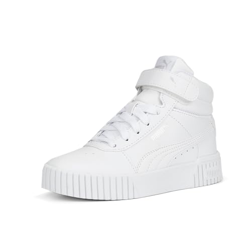 PUMA Toddler Girls Carina 2.0 Mid Lace Up Sneakers Shoes - White2
