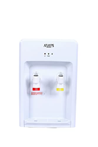 ATLANTIS Basic Table Top Hot & Normal Water Dispenser | No Cold Water | Compact & Light | Suitable for Home & Small Offices, Clinics