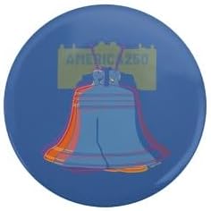 CafePress America250: Liberty Bell 1" Round Mini Button Pin