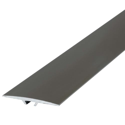 Dalsys 90cm Profilé de Transition Plat Autocollant Aluminium Anodisé Bronze