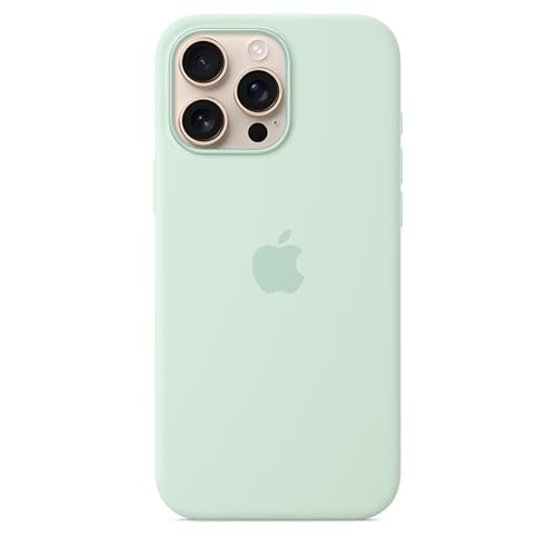 Apple iPhone 16 Pro Max Silicone Case with MagSafe and Camera Control: Lightweight Phone Case, Wireless Charging Compatible, Smooth Matte Finish; Aquamarine