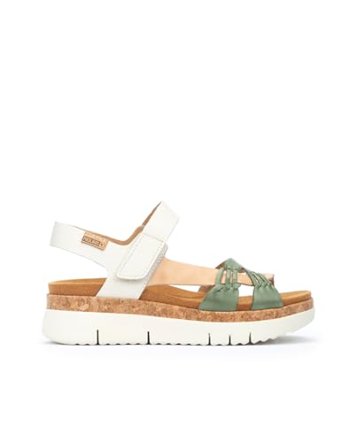 Image of PIKOLINOS Palma W4N-0968 Women's Sandals - Stylish Premium Leather Wedge Sandals - Cushioned Insole, Hook & Loop Closure, Ultra-Light Sole for Everdat Walking