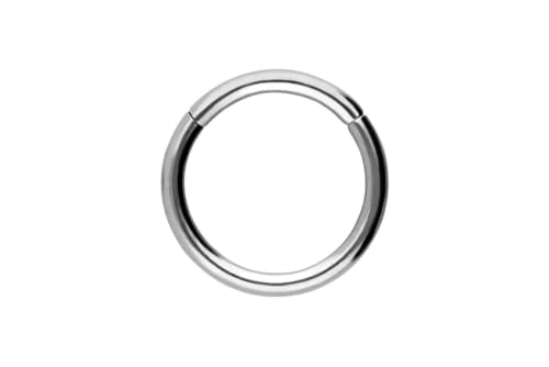 PIERCINGLINE Segmentring Clicker Chirurgenstahl Piercing Ring Nase Septum Ohr Helix Tragus Silberfarben 1 2 x 10 mm
