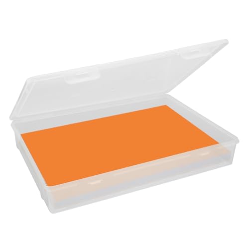 ZMDMAH Scatola per File Trasparente Portariviste A4 1pz Portadocumenti In Plastica Rettangolo Impilabili con Coperchio a Scatto per La Conservazione Dei Libri Carta Scrapbooking Riviste 31 x 22 x5 cm