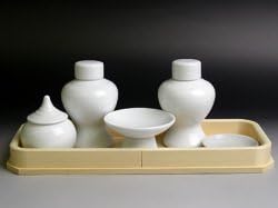 【 【神具セット】長折敷 木曽桧 1尺・土器セット 6寸 】長折敷30cm 土器セット15cm 神棚 桧 ひのき ヒノキ お供え物