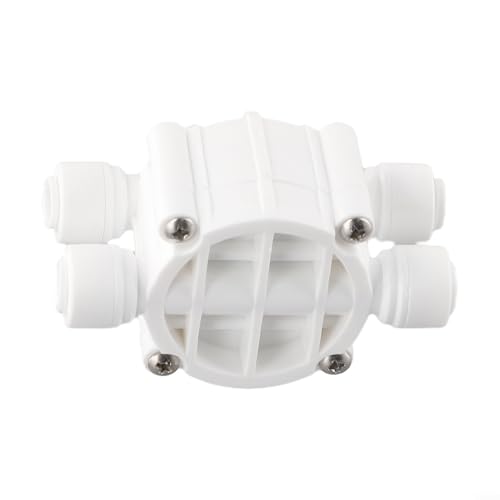 4-way RO Automatic Shut-off Valve Switch, Auto Shut Off Valve Quick Connect Fittings, Noiseless RO Auto Shut Off Valve Switch Compatible With Most Water Purifiers, Reliable Performance