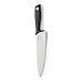 Price comparison product image Brabantia Tasty+ Chef's Knife (Dark Grey) Hardened Steel Large Blade Kitchen Knife, Ideal for Cutting Vegetables & Uncooked Meat, Integrated Finger-Guard, All-Rounder, Sharp Tip
