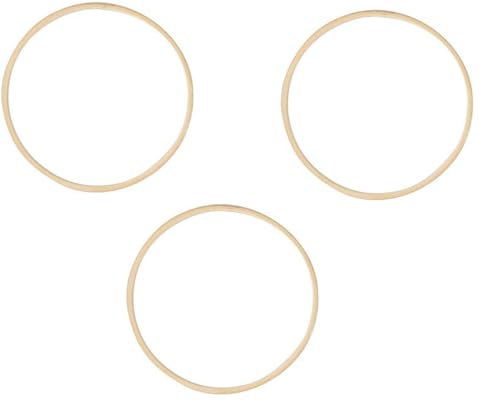EYEZER 3 uds 40cm aro Floral de bambú/Anillos artesanales de macramé de Corona/para atrapasueños DIY, Manualidades para Colgar en la Pared, decoración de Corona de Boda