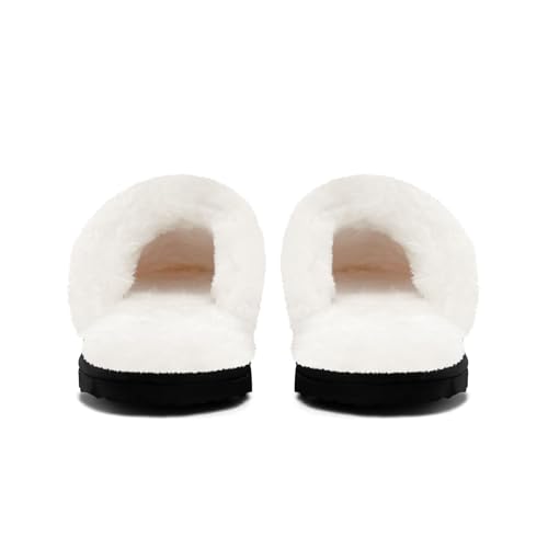 Christmas Slippers for Women Men Holiday Unisex Indoor House Slipper Fuzzy Lined Winter Warm Gift Idea for Christmas3