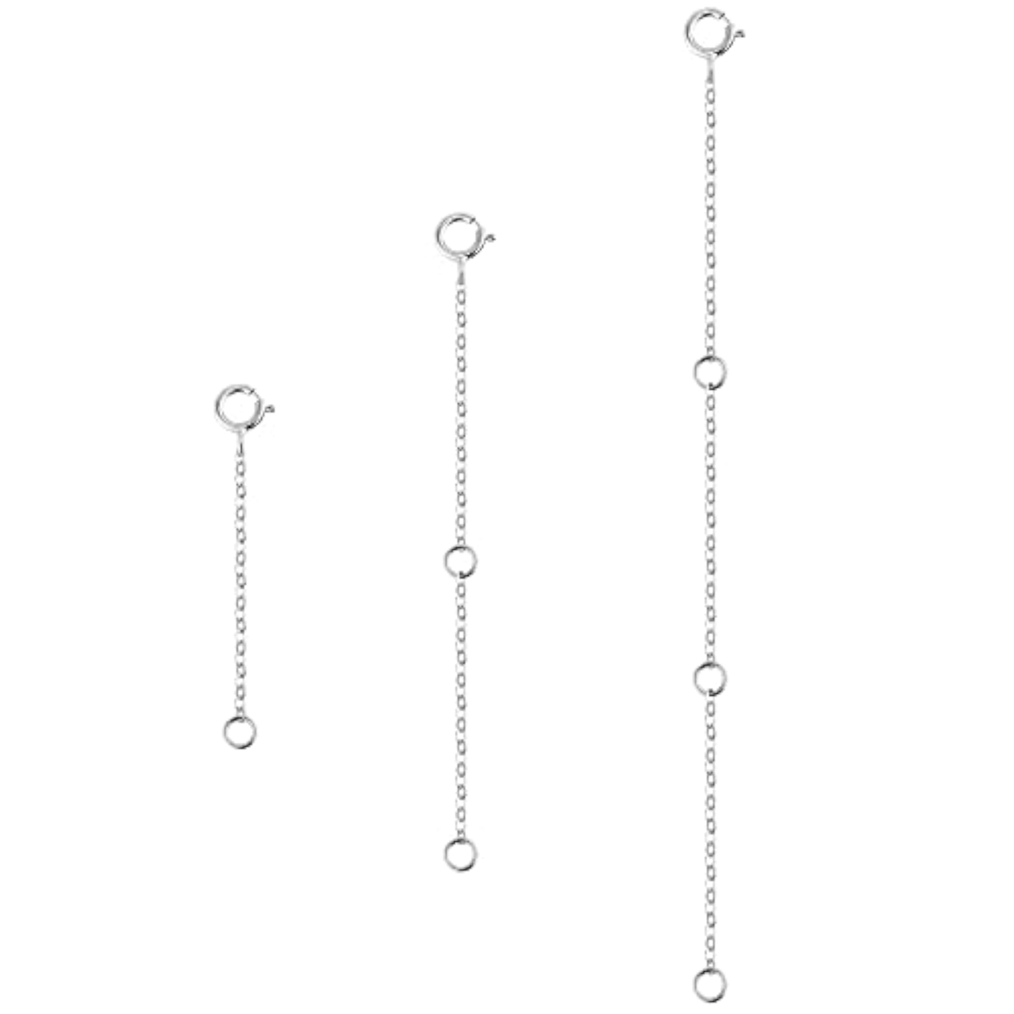 White Gold Plated Chain Extender for Necklace and Bracelet