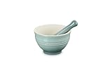 Le Creuset Stoneware Mortar & Pestle, 10 oz., Sea Salt