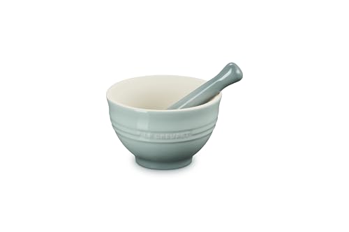 Le Creuset Stoneware Mortar & Pestle, 10 oz., Sea Salt