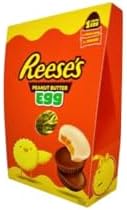 Reese’s Milk Chocolate Large Easter Egg with a Thank You Sticker - Reese’s Trio and Reese’s White 2 Cup 215g - Chocolate Easter Eggs Gifts for Women,Men & Kids