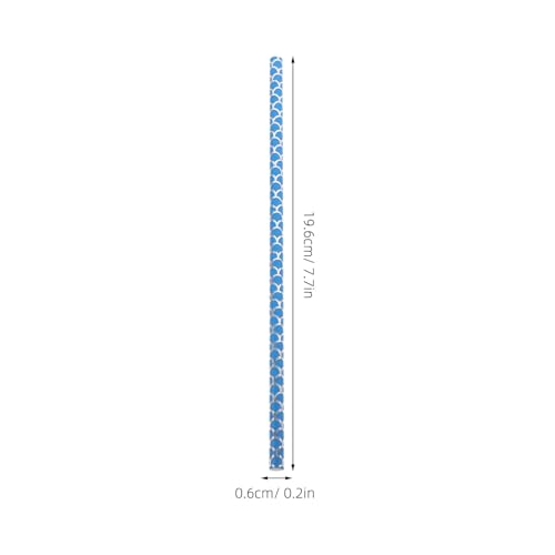 Pajillas desechables de papel azul 19.6 cm 100 pzs miniatura 2