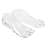 BATHVEVE リアルなデザインのプラスチック製足マネキン 靴下やサンダルのディスプレイに適した足型模型スタンド 商業用ディスプレイやフォト撮影に便利