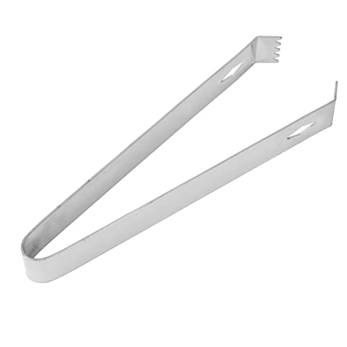 Nikou Pince à cocktail épaisse en acier inoxydable en forme de losange - Pince à glaçons pour bar, miroir - 17,8 cm - Design robuste - Pour servir et mélanger