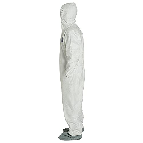 DuPont Industrial & Scientific TY122S - 2XL TY122S EACH 2XL Disposable Elastic Wrist, Bootie and Hood Tyvek Coverall Suit 1414 White