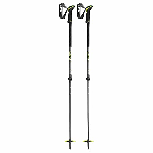 Peso per coppia: 281 g LEKI Guide - Bastoncini da Sci, 110-150 cm, Colore: Nero