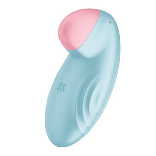 Satisfyer Tropical Tip Connect App Vibrator | Bluetooth Vibratoren für klitorale Stimulation | Ergonomisch & wasserdicht (IPX7) | Auflege-Vibrator aus hochwertigem Silikon für Frauen in Blau