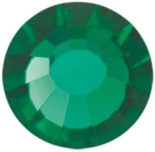 Preciosa Viva Hot Fix Flatback Rhinestones - Choose Your Size - Color: Emerald - 144 Pieces (SS16 (3.80-4.00mm))